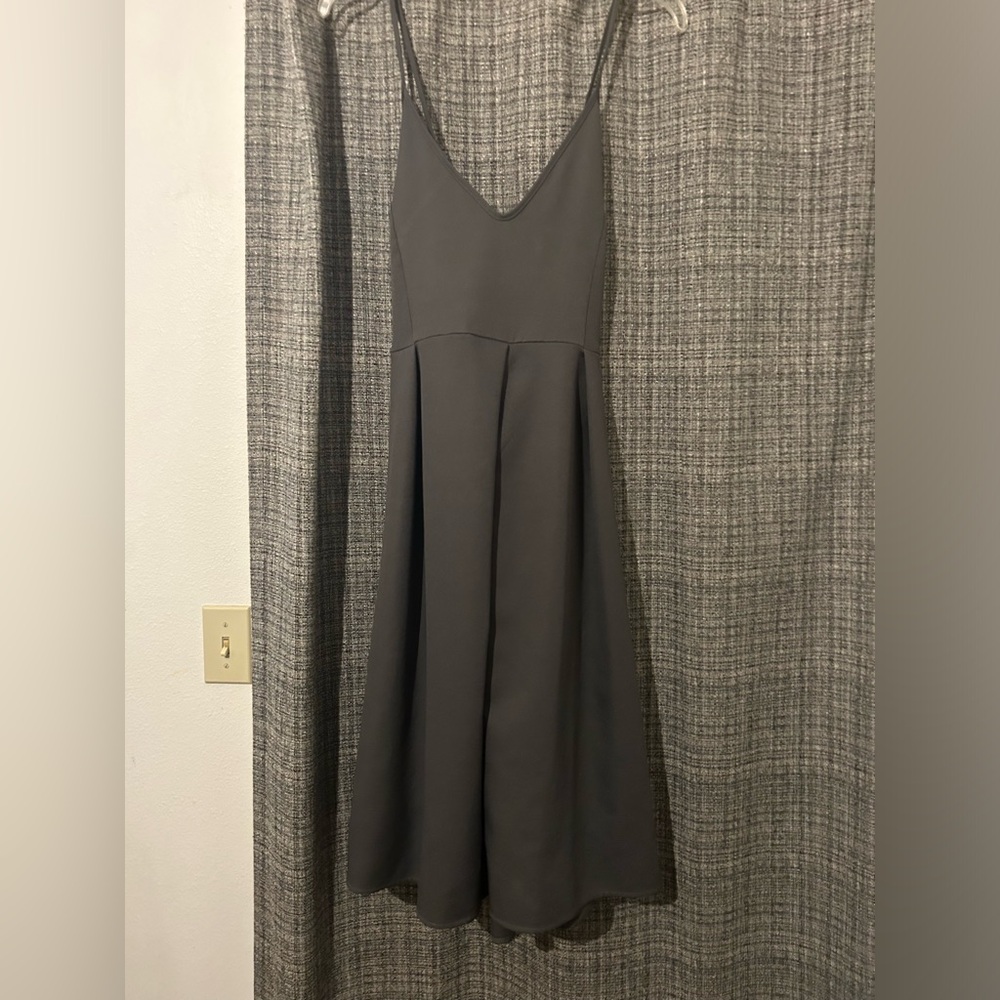 Grey criss cross back dress